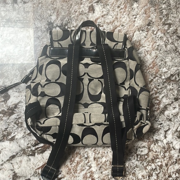 Coach kyra signature backpack purse black and grey - Picture 4 of 10